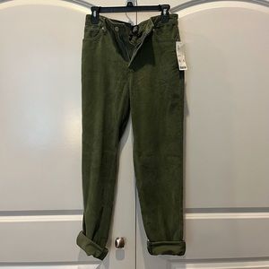 UO BDG Olive Corduroy High-Waisted Mom Pant